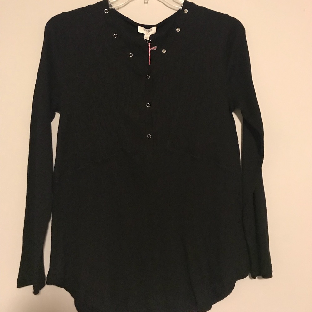 Umgee long sleeve button Henley top